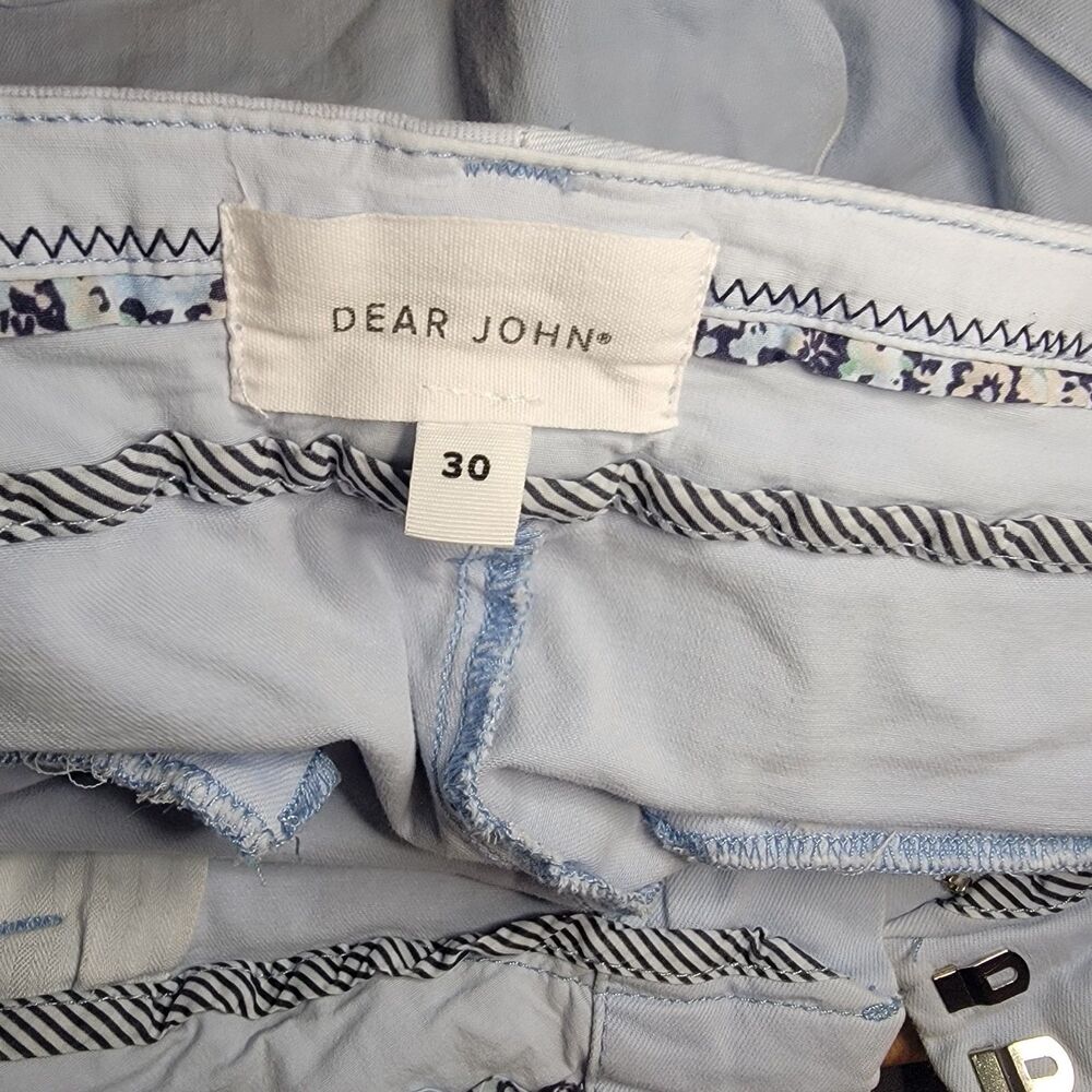 Dear John Women's Size 30 Blue Cuffed Shorts Casual Summer Cotton Blend - Picture 3 of 4